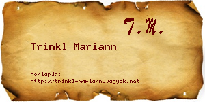 Trinkl Mariann névjegykártya