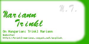 mariann trinkl business card